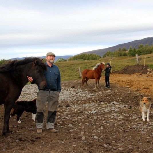 Halldór og hesturinn Ylur. Mynd:FE