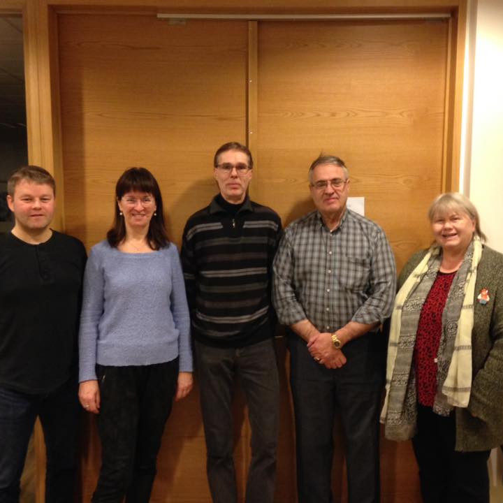 Frá vinstri: Sigfús Ingi, Sigríður, Kári, Hjalti og Sigríður. Á myndina vantar Unnar Ingvarssonar. Mynd: Bærinn undir Nöfunum.