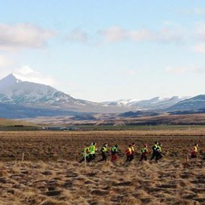 Þessi mynd var tekin í fyrsta áheitahlaupinuárið 2012. Mynd: Íris Olga.