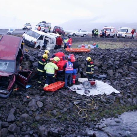 Hópslysaæfing í umdæmi lögreglunnar á Blönduósi