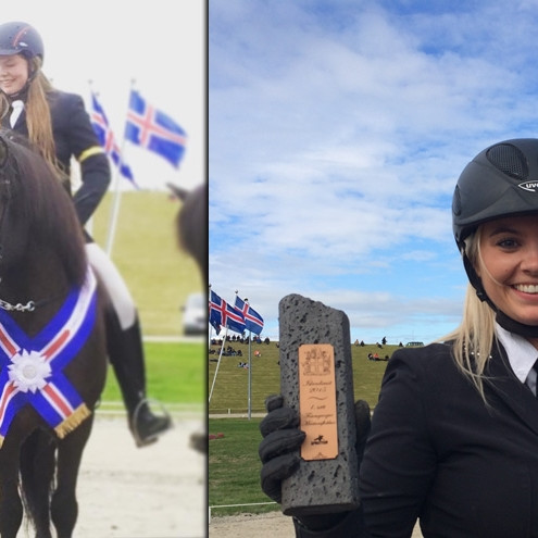 Skagfirðingarnir Ásdís Ósk og Eyrún Ýr hafa báðar fengið tilnefningu til knapaverðlauna á Uppskeruhátíð hestamanna sem fram fer í byrjun nóvember.