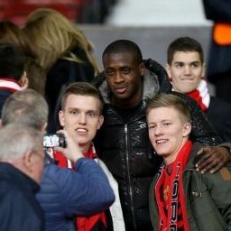 Árni, Atli og Yaya voru á Old Trafford í kvöld
