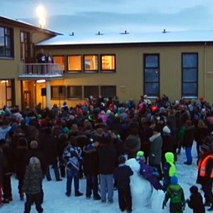 Kvöddu gamla barnaskólahúsið