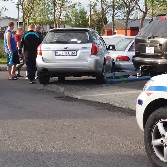 Frá vettvangi á Sauðárkróki. Mynd: Sigríður Magnúsdóttir