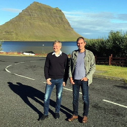 Bjarni Jónsson staddur í Grundarfirði á yfirferð sinni um kjördæmið. Mynd: Af Fésbókarsíðu Bjarna.