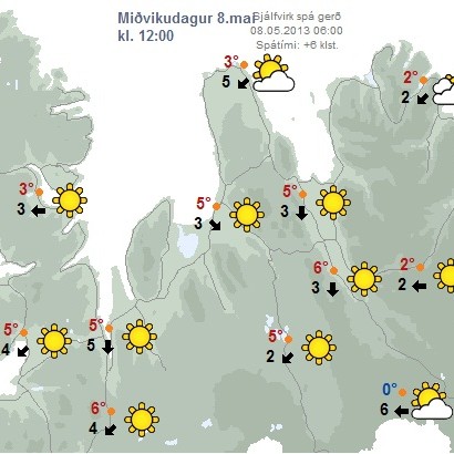 Birtir yfir kortunum