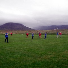 Halldór og Hildur slá íþróttavöllinn á Hofsósi