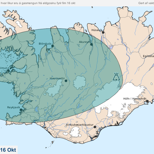Gasmengun fer heldur minnkandi