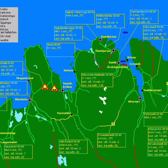 Hægviðri og greiðfærir vegir