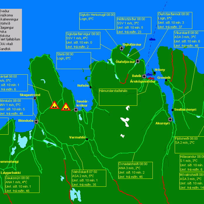 Veður hlýnandi og vegir greiðfærir