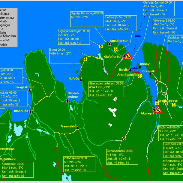 Hálkublettir og hægviðri