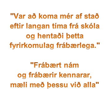 Frábært tækifæri til að taka upp þráðinn