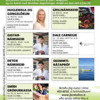 Spennandi námskeið framundan hjá Farskólanum