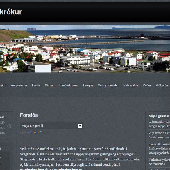 Nýr vefur um Sauðárkrók