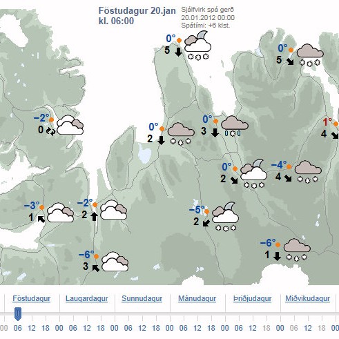 Él, snjókoma og slydda