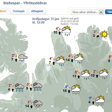 Umhleypingar framundan