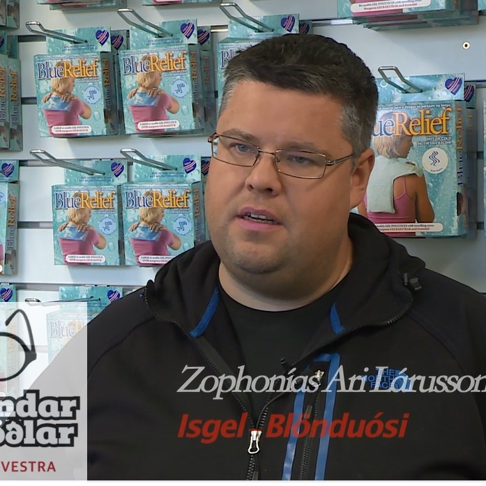 Í sjötta þætti Fyrirmyndarfrumkvöðla er rætt við Zophonías Ara Lárusson , einn eiganda Ísgels á Blönduósi. /Skjáskot úr þætti.