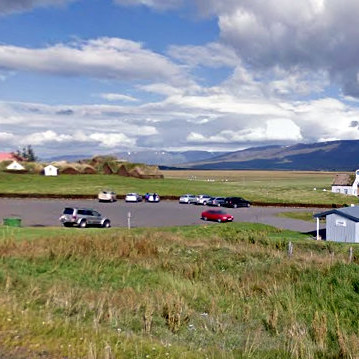 Matarvagninn sem um ræðir yrði staðsettur austan við aðstöðuhúsið hægra megin á myndinni.