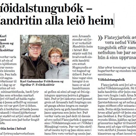 Flateyjarbók ætti að heita Víðidalstungubók