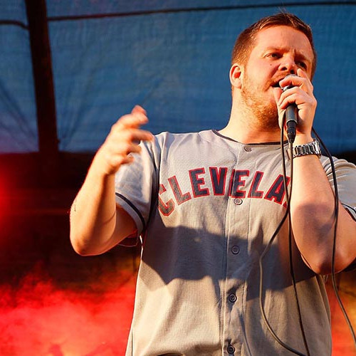 Helgi Sæmundur á Drangey Music Festival 2016.  MYND: PIB
