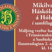 Félagsvist á Hólum frestað vegna veðurs