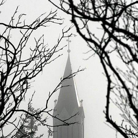 Stemningsmyndir frá Króknum í hrímþoku