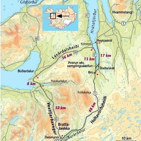 Hugmynd um þverun Hrútafjarðar við Reyki