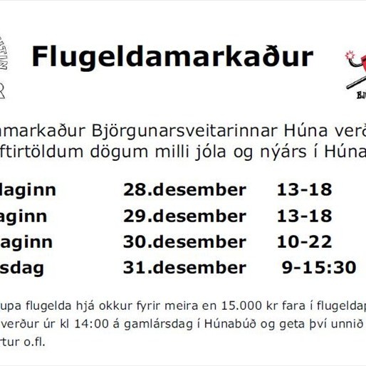 Flugeldamarkaður Húna á Hvammstanga