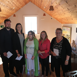 Afhending styrkja úr Húnasjóði fór fram í Hlöðunni á Hvammstanga sl. fimmtudag. Mynd: Húnaþing.