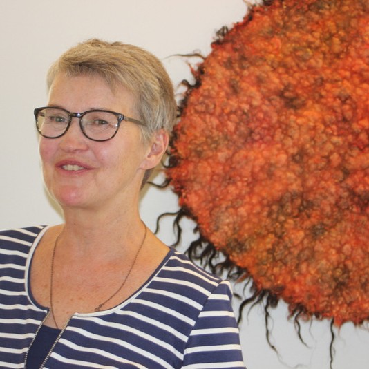 Anna Þóra Karlsdóttir við opnun sýningarinnar. Myndir: KSE