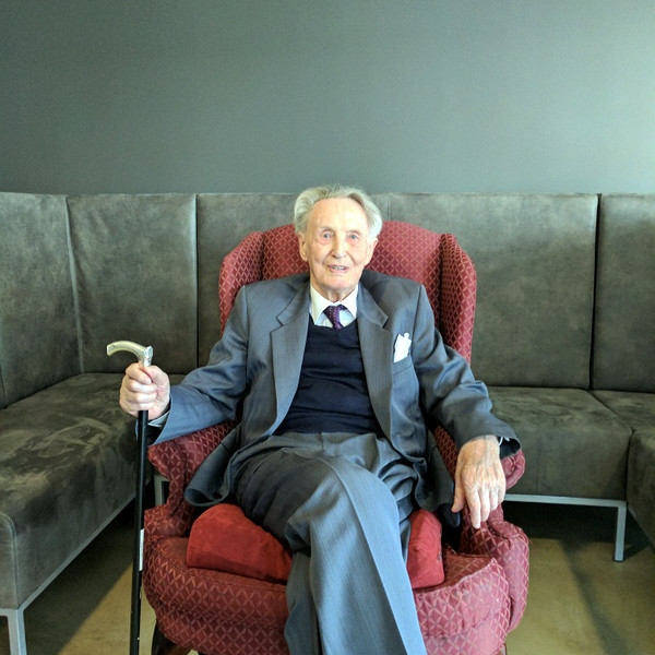 Sigurpáll á hundrað ára afmælinu. Mynd úr einkasafni.