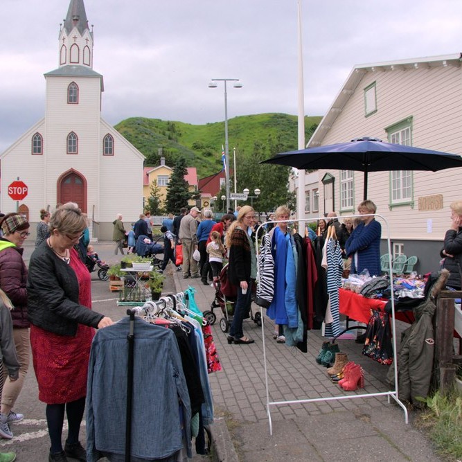 Markaður í Landsmótsþorpinu um verslunarmannahelgina