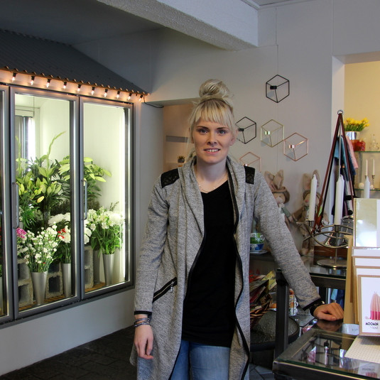 Hrafnhildur, nýr eigandi blóma- og gjafabúðarinnar. Mynd FE