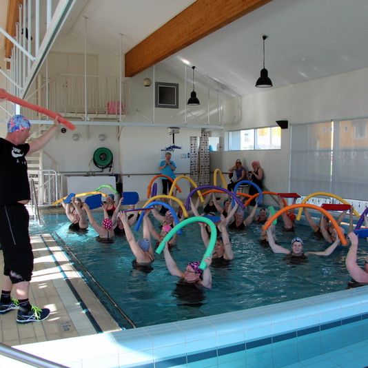 Það var mikið líf og fjör á vorsýningu Skagfirsku sundmeyjanna. Mynd: FE
