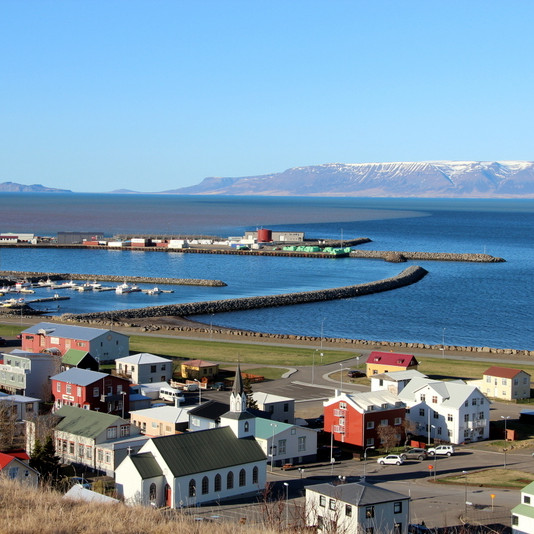 Í veðurblíðunni á Sauðárkróki í gær. Mynd: FE