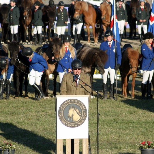 Landsmót hestamanna formlega sett í gærkvöldi