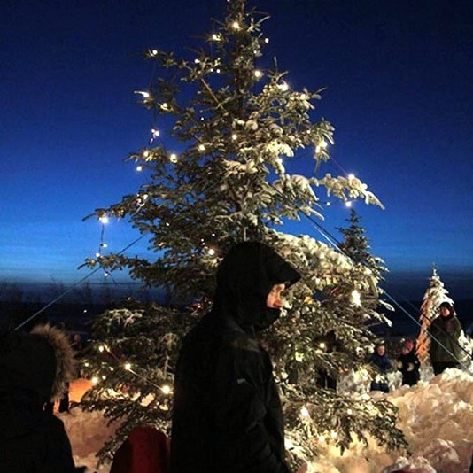 Frá tendrun jólaljósa í fyrra. Mynd: Norðanátt.is