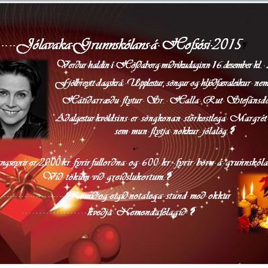 Margrét Eir er aðalgestur kvöldsins á Jólavöku Grunnskólans.