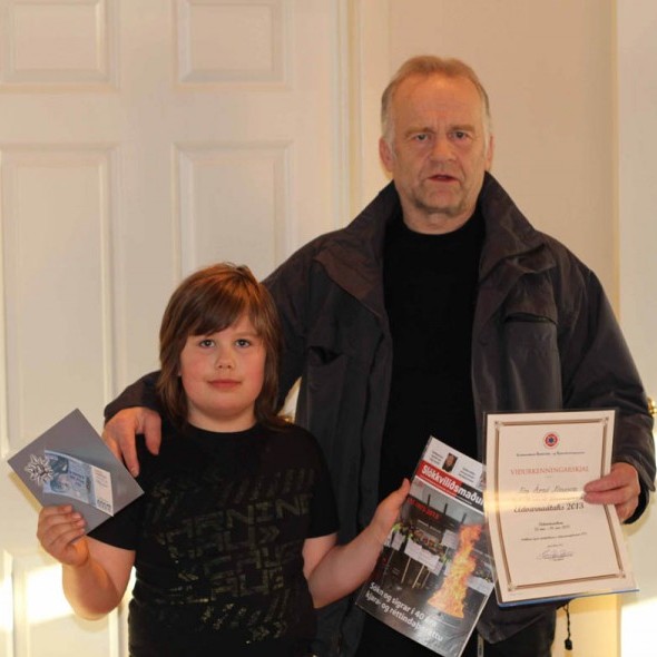 Jón Árni vann eldvarnargetraun