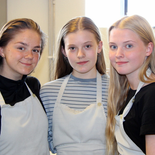 Berglind Björg Sigurðardóttir, Karen Lind Skúladóttir og Dagmar Lilja Hreiðarsdóttir sigruðu í kokkakeppninni þetta árið. Mynd: PF.