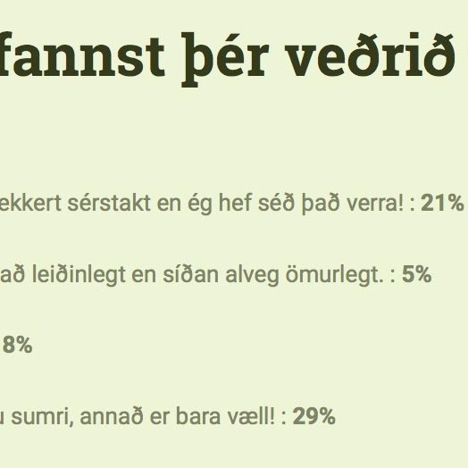 Það var kannski ekkert að þessu sumri?