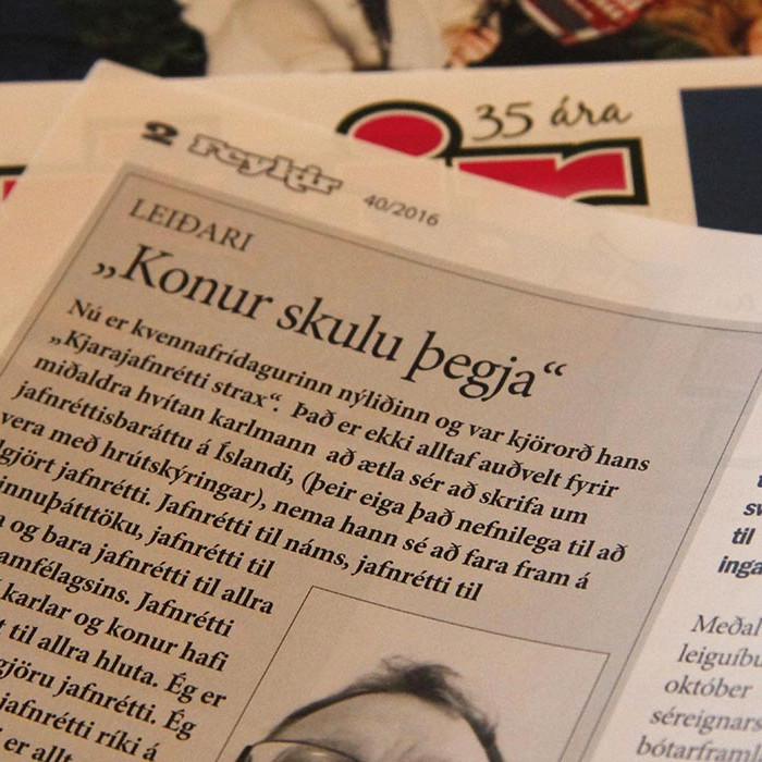 Leiðari Feykis vakti athygli lesanda sem var hrifinn.