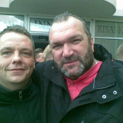 Kristján Grétar og Neil Ruddock.