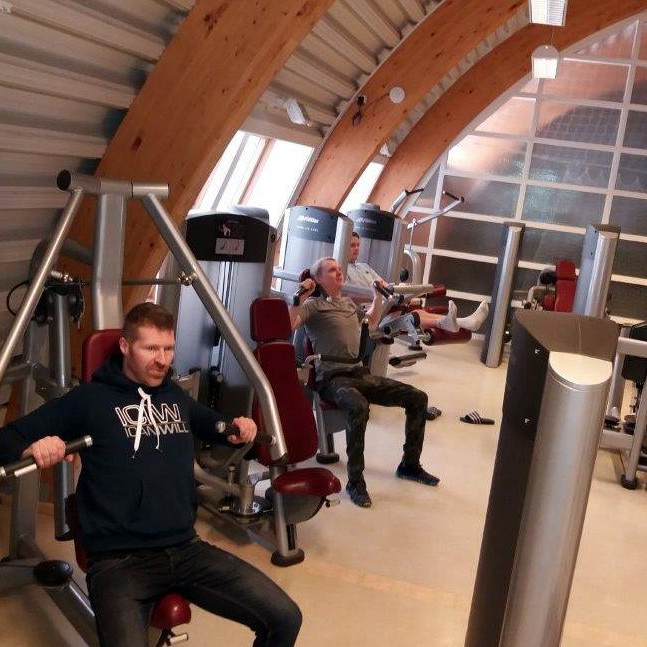 Úr nýja líkamsræktarsalnum. Mynd: Skagastrond.is.