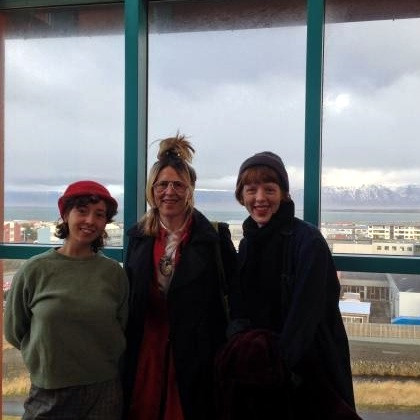 Listamennirnir þrír sem heimsóttu FNV. Mynd tsb.is