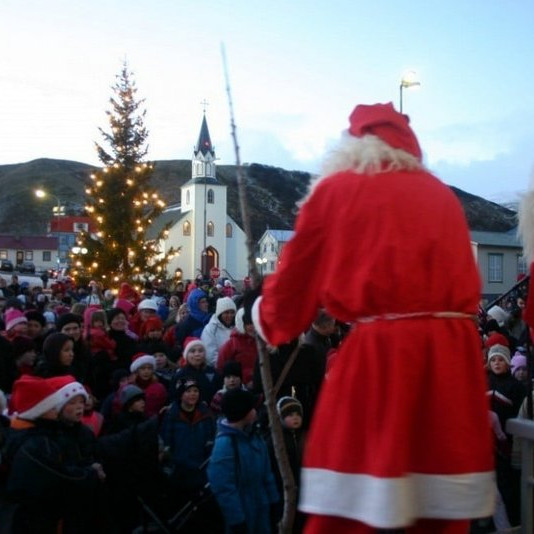 Jólafjör við Kirkjutorg árið 2007. Mynd:Skagafjordur.is