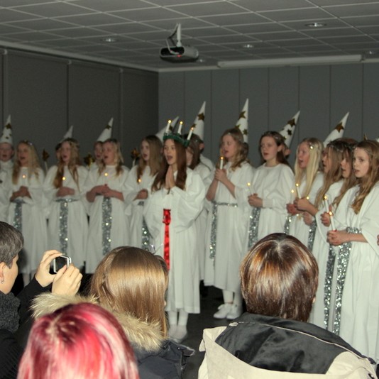 Syngjandi Lúsíur, álfar, dvergar og jólasveinar - Myndband