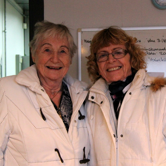 Partígellurnar Magga og Unnur. Mynd: PF.