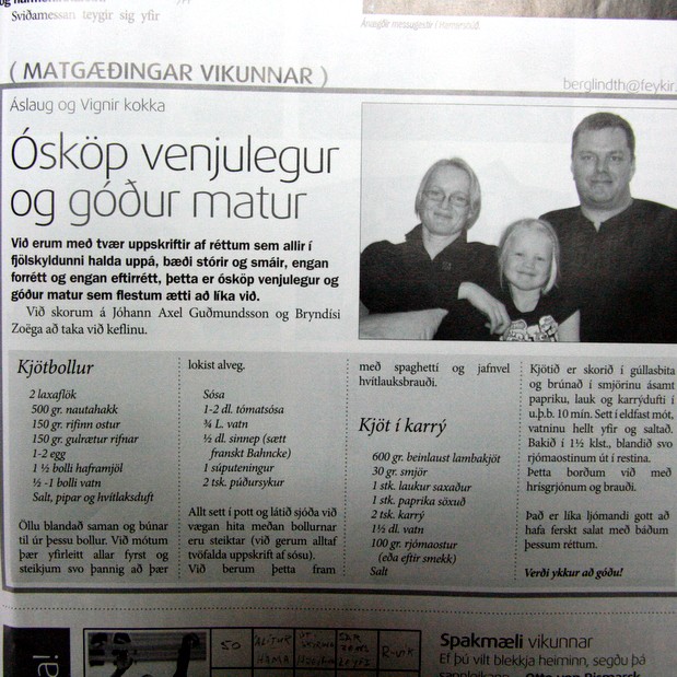 Ósköp venjulegur og góður matur