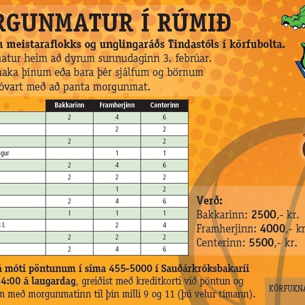Viltu morgunmatinn í rúmið á sunnudaginn?